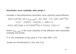 Stochastic Local Volatility Models: Theory and Implementation | PDF