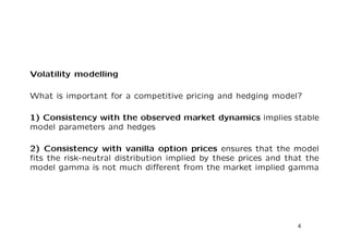 Stochastic Local Volatility Models: Theory and Implementation | PDF