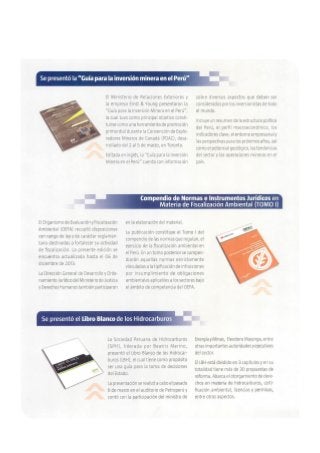 Se presentó la "Guía para la inversión minera en el Perú"