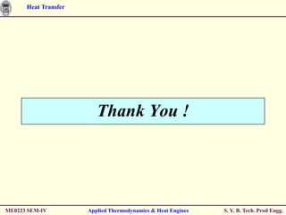 Heat Transfer




                         Thank You !




ME0223 SEM-IV         Applied Thermodynamics & Heat Engines   S. Y. B. Tech. Prod Engg.
 