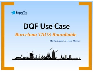 DQF Use Case, Maria Azqueta and Maria Illescas, Seprotec