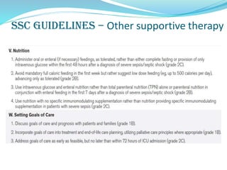 Ssc guidelines – Other supportive therapy
 