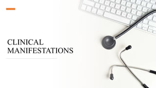 CLINICAL
MANIFESTATIONS
 