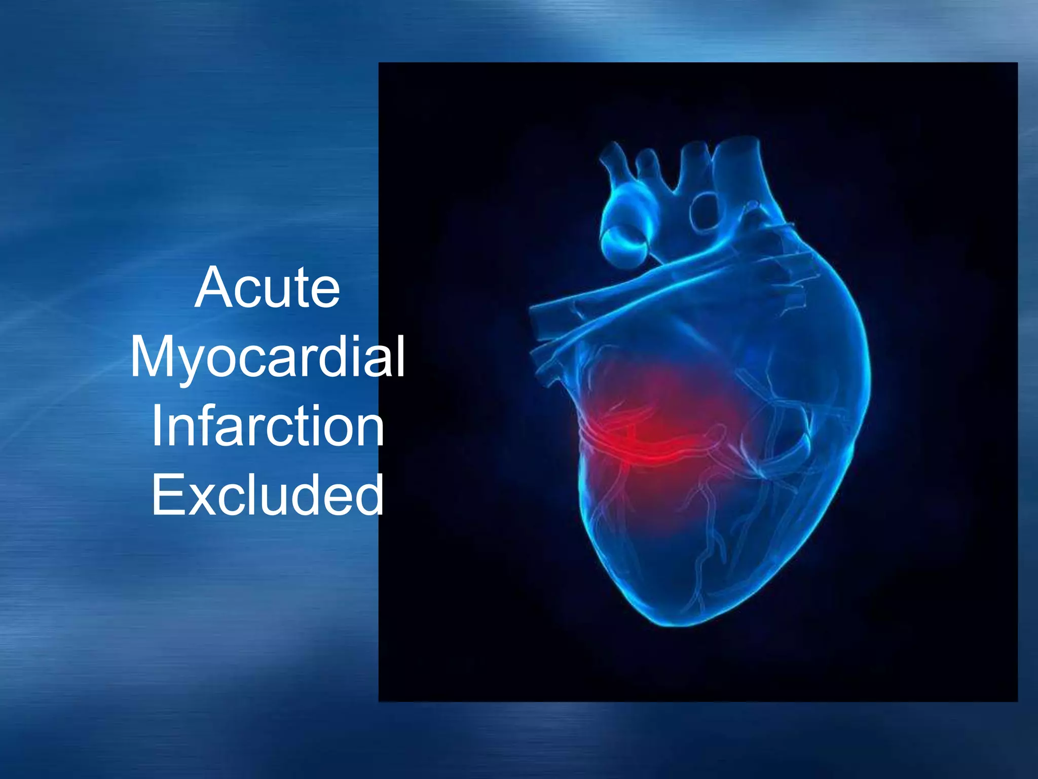 Acute
Myocardial
Infarction
Excluded
 