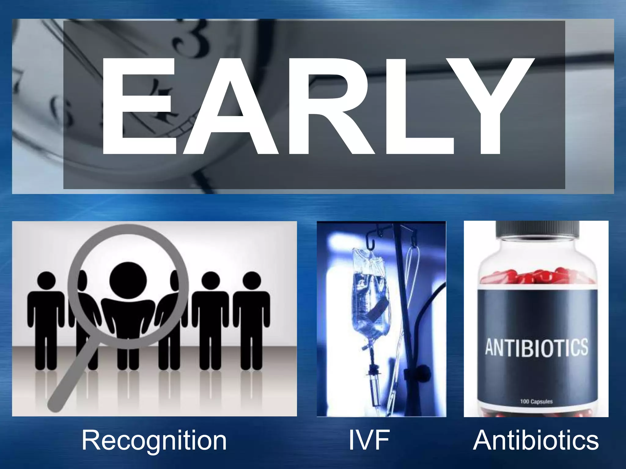 EARLY
Recognition IVF Antibiotics
 