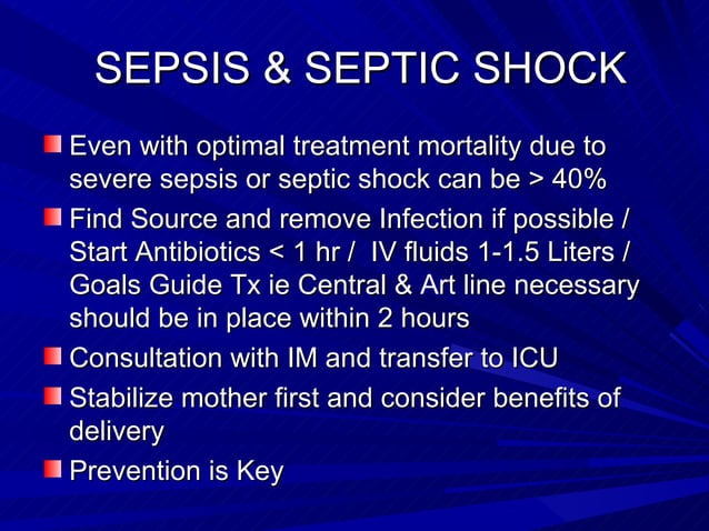 Sepsis and septic shock | PPT