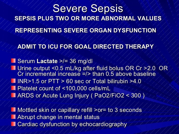 Sepsis and septic shock