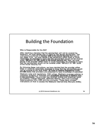 Building the Foundation




      (c) 2010 Intersect Healthcare, Inc.   56




                                                 56
 