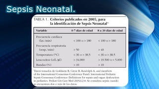 Sepsis Neonatal.
 