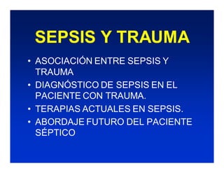 Sepsis y Trauma