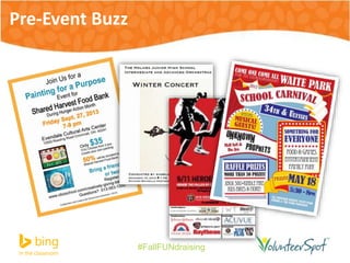 #FallFUNdraising 
Pre-Event Buzz 
 