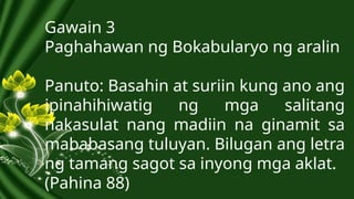 ang pinagmulan ng araw, bituin at buwan filipino 7 | PPTX