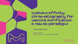 Merck KGaA
Darmstadt, Germany
Romas Skudas
Senior Scientist, Chromatography R&D
13 September 2018
 