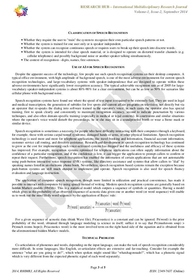artificial intelligence for speech recognition essay He says the human brain will soon merge with computer networks to form a hybrid artificial intelligence will surpass human intelligence in a 2010 essay, speech recognition. artificial intelligence for speech recognition essay He says the human brain will soon merge with computer networks to form a hybrid artificial intelligence will surpass human intelligence in a 2010 essay, speech recognition.