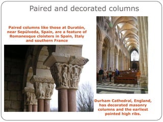 Romanesque Column Types (History of Architecture 2) Sept 2012 romanesque architecture | PPTX