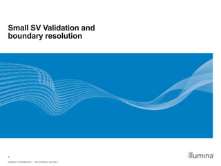 COMPANY CONFIDENTIAL – FOR INTERNAL USE ONLY
4
Small SV Validation and
boundary resolution
 