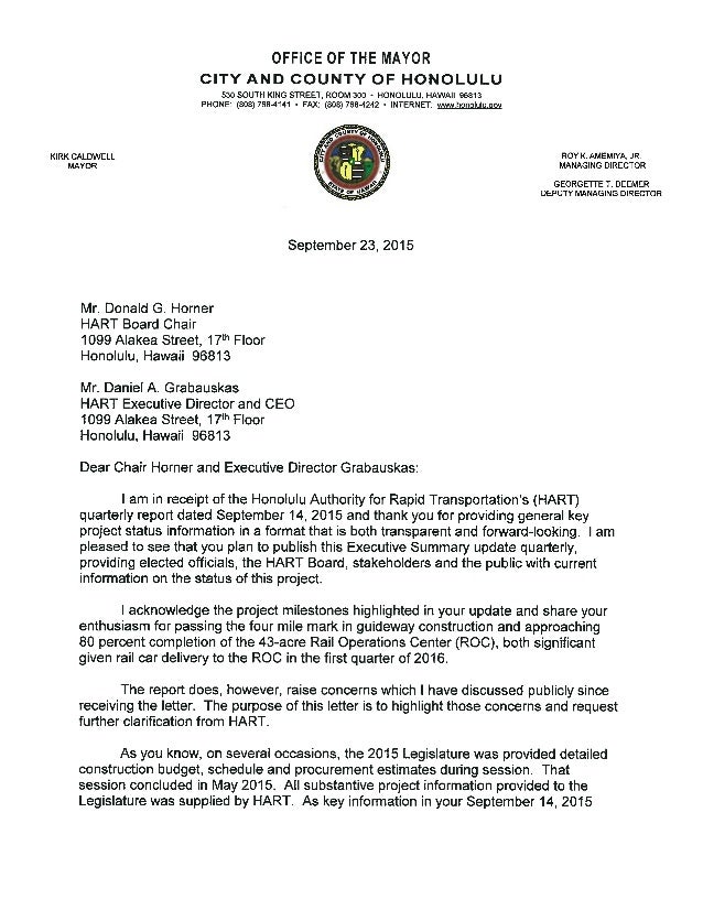 Mayor Caldwells Sept 23 2015 Response To Hart