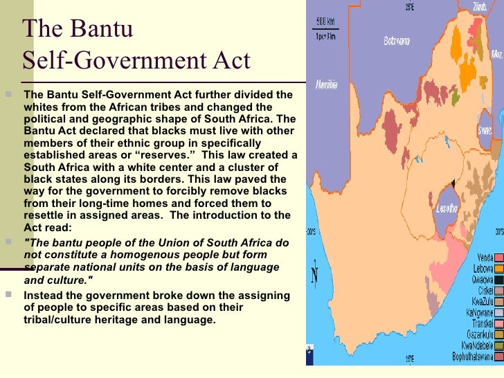 essay about bantu self government act