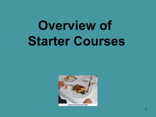 Overview of
Starter Courses



                  1
 