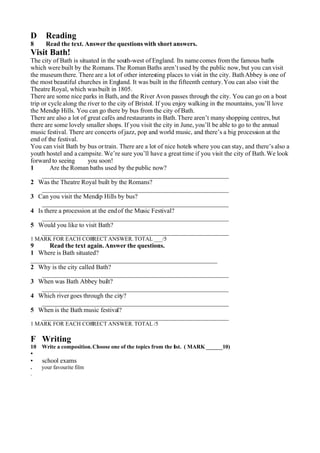 September Exam 3 Eso1