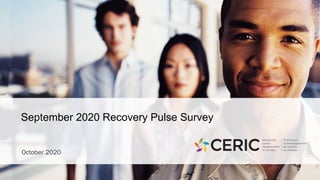 October 2020
September 2020 Recovery Pulse Survey
 