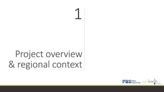 Project overview
& regional context
1
 