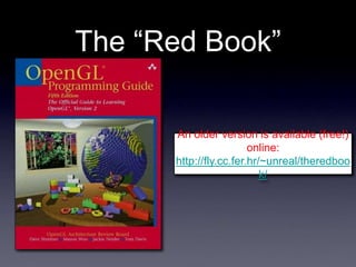 An older version is available (free!)
online:
http://fly.cc.fer.hr/~unreal/theredboo
k/
The “Red Book”
 