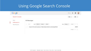 Using Google Search Console
 