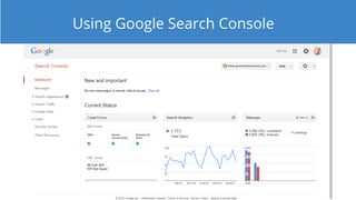 Using Google Search Console
 