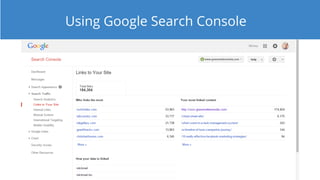 Using Google Search Console
 