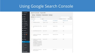 Using Google Search Console
 