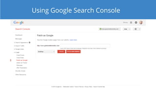 Using Google Search Console
 