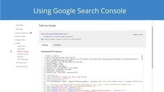 Using Google Search Console
 