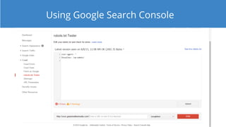 Using Google Search Console
 