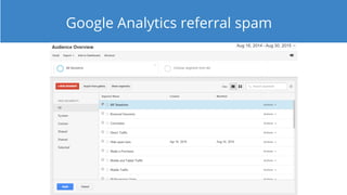 Google Analytics referral spam
 