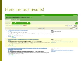 Here are our results! 