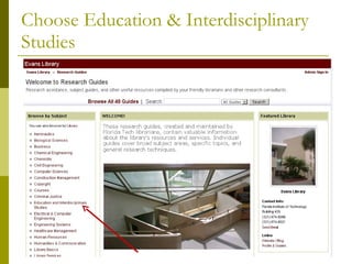 Choose Education & Interdisciplinary Studies  