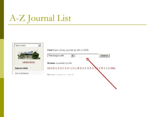 A-Z Journal List 
