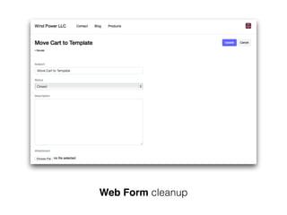 Web Form cleanup
 