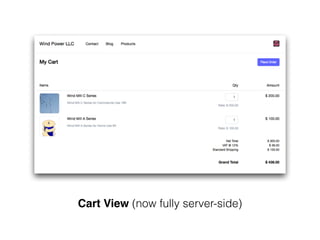 Cart View (now fully server-side)
 