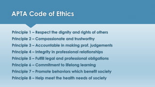 Ethics and Professionalism in Contemporary Physical Therapy 