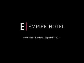 Promotions & Offers | September 2015
 