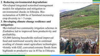 Presentation at the 95th Governing Board meeting (Program Committee) By Research Program:Eastern and Southern Africa (ESA)