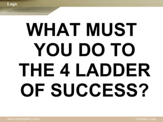 WHAT MUST YOU DO TO THE 4 LADDER OF SUCCESS? 