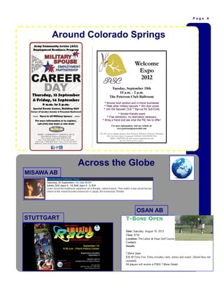 Page 4




       Around Colorado Springs




            Across the Globe
MISAWA AB




                        OSAN AB
STUTTGART
 