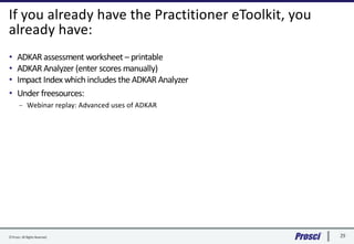 Adkar Tools.pdf September CoP Webinar: Revisiting your toolbox part 2 - applications of ...