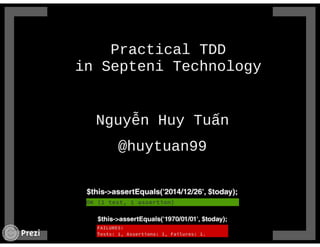 Practical TDD in Septeni Technology