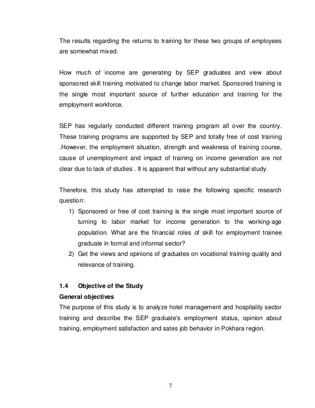 thesis impact of training thesis impact of training