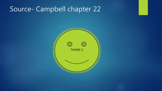Source- Campbell chapter 22
THANK U
 