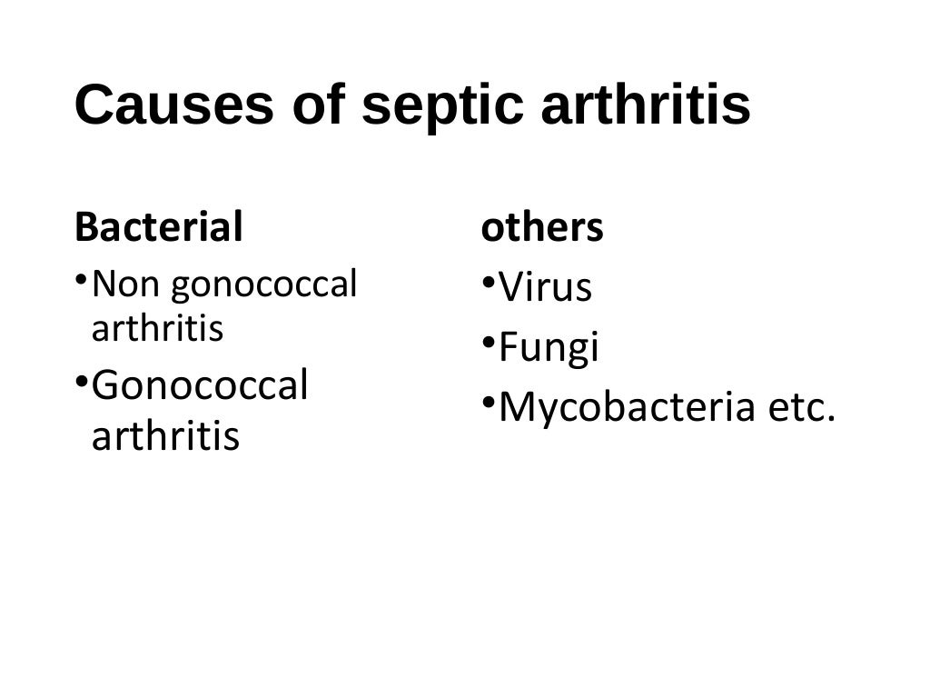 Septic arthritis
